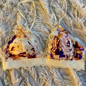 White Floral Bra!!